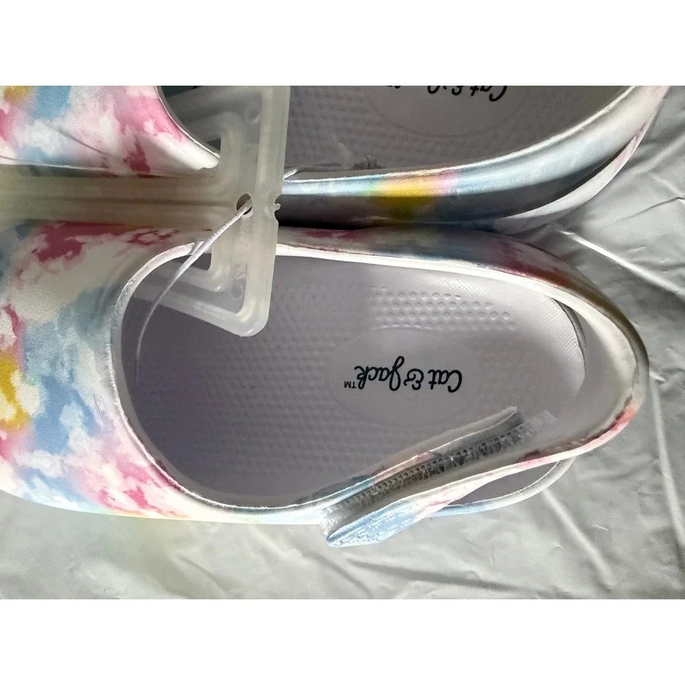 Cat & Jack Toddler 9 Beck Tie Dye Slide Sandals Multicolored Hook Loop Strap NEW